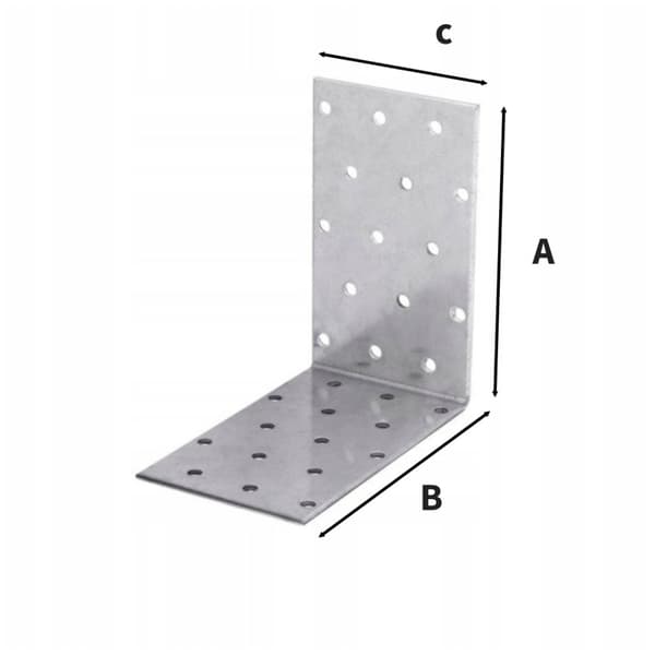 Skrue-met pladevinkel 100x100x60 1 stk.