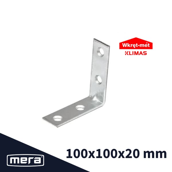 Skruvmätt smal vinkel 100x100x20 1 st.