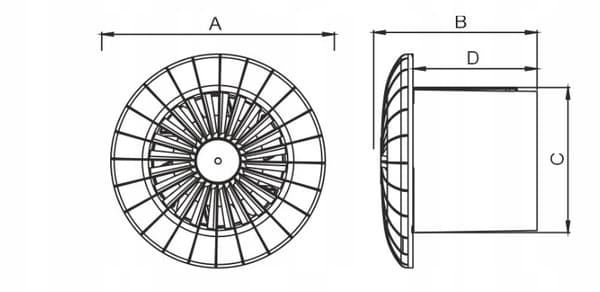 BADEVÆRELSE LOFT VENTILATOR FI 100 Standard