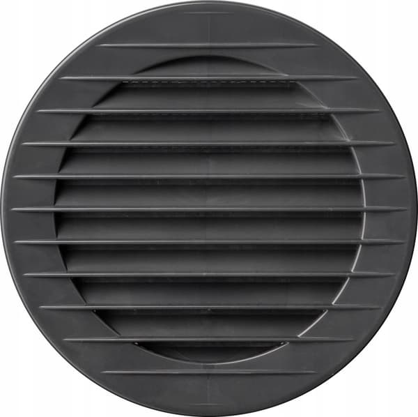 Rundt ventilationsgitter med grafitnet Ø 125mm