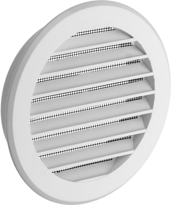 Rundt Ventilationsgitter med Mesh Hvid Ø 125mm