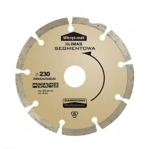 TDS SEGMENTERET diamantskive 230mm skrue met