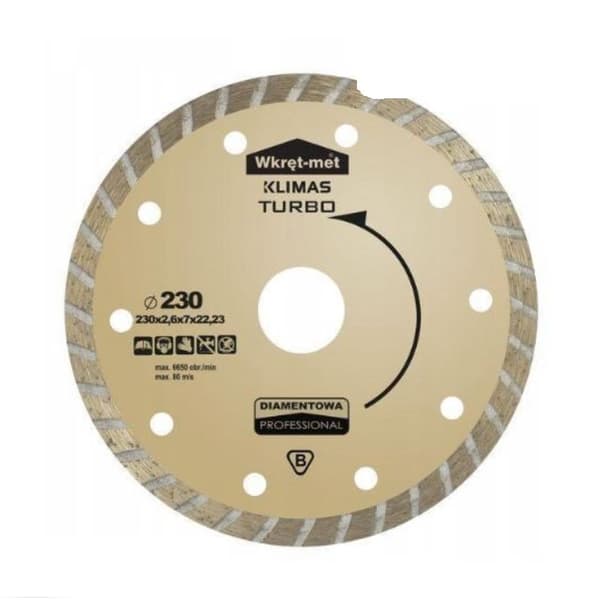 TDT TURBO diamantskive 230mm skruet
