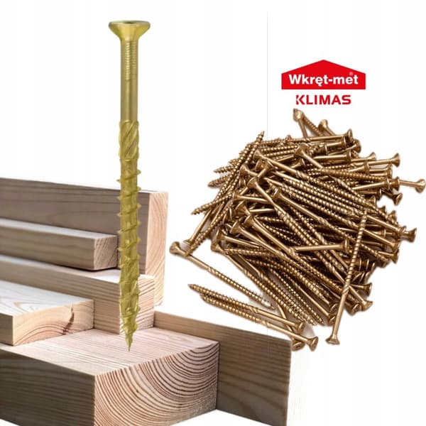 Træskruer 3,5x50 Tømrer Koniske Klimas WKCS KMWHT Torx 400 Stk