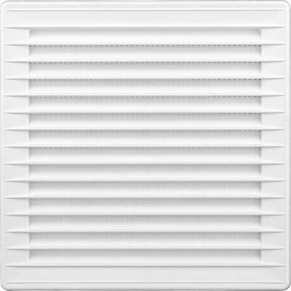 100x100 hvidt ventilationsgitter med hætter