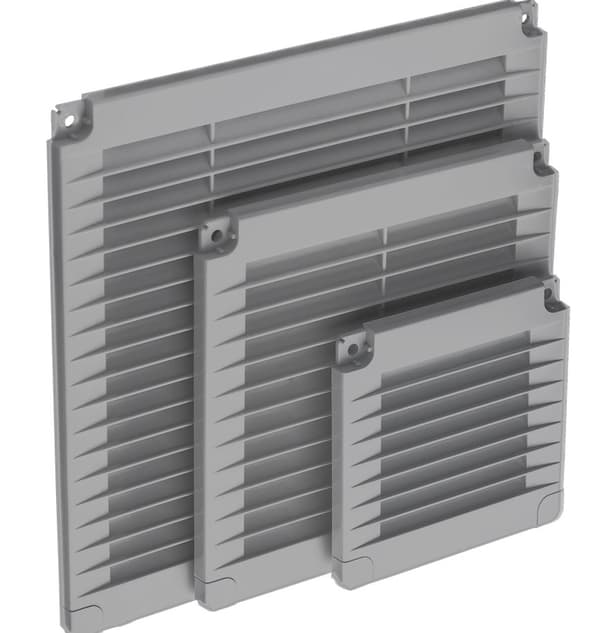 150x150 gråt ventilationsgitter med hætter