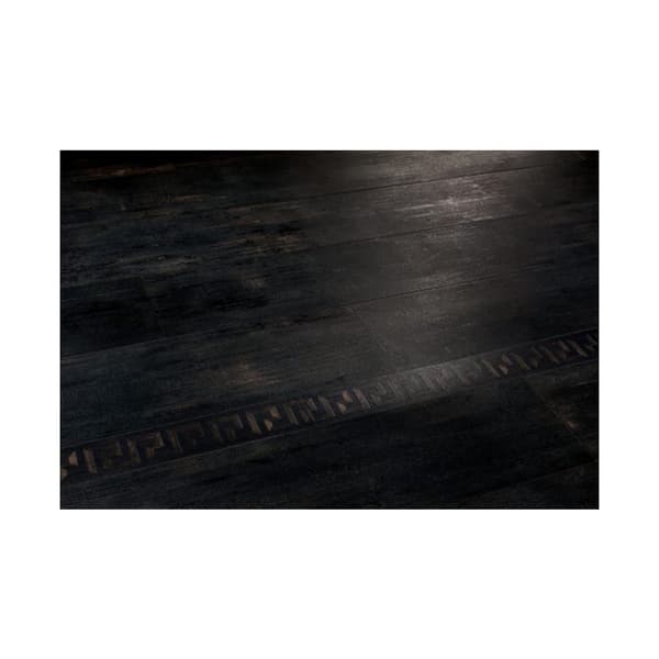 Versace Eterno Fascia Greca Intarsio Carbon væg- og gulvflise mat 10x80 trælignende sort