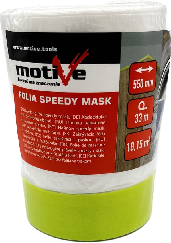 Anti-Flap Målningsfolie med Tejp 550mm/33m