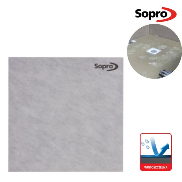 Sopro EDMB 082 Elastomer tætning forstærket med fleece til tætning af gulvafløb 35 x 35 cm