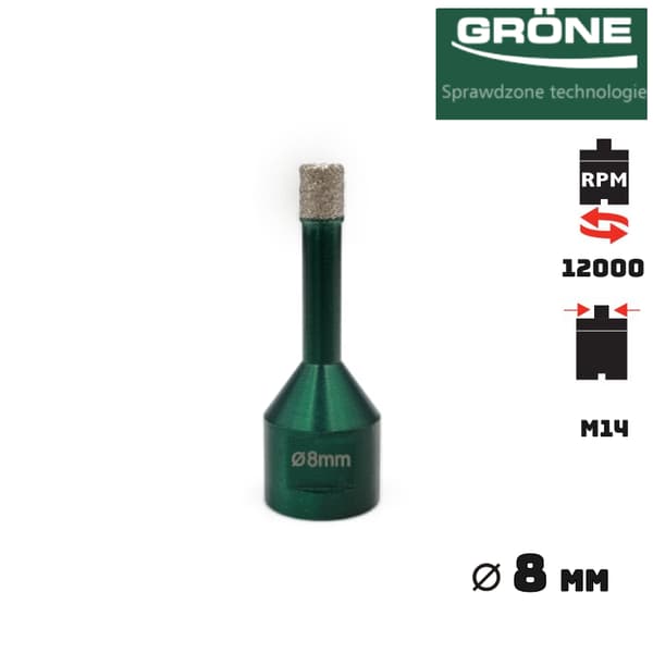 Bor - hulsav GRONE 8mm