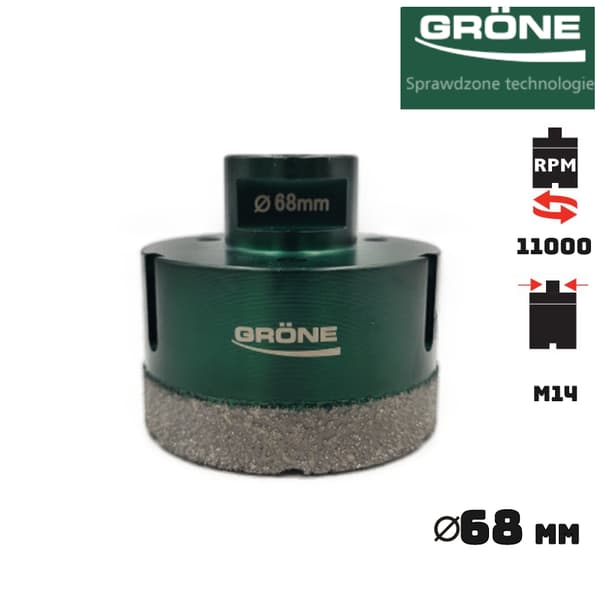 Bor - hulsav GRONE 68mm