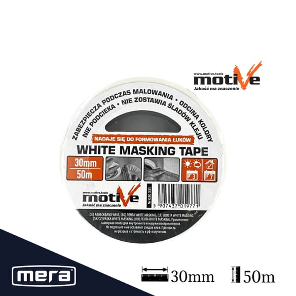 VIT MASKERINGSTEJP 30mm x 50m Motiv 020 332