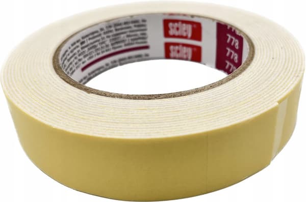 Dobbeltsidet skum monteringstape 25mm x 5m Scley