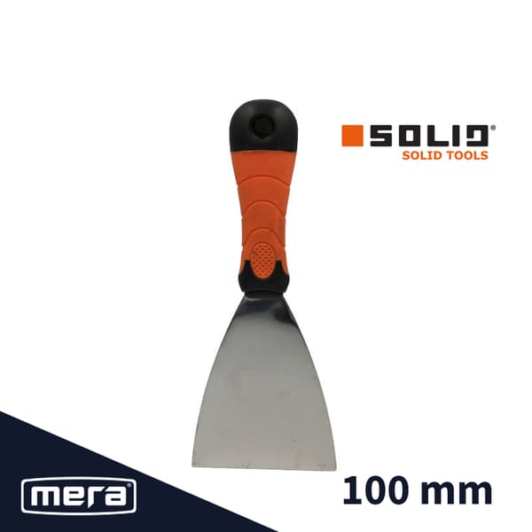 Massiv rustfri stålspatel, slebet, 100 mm
