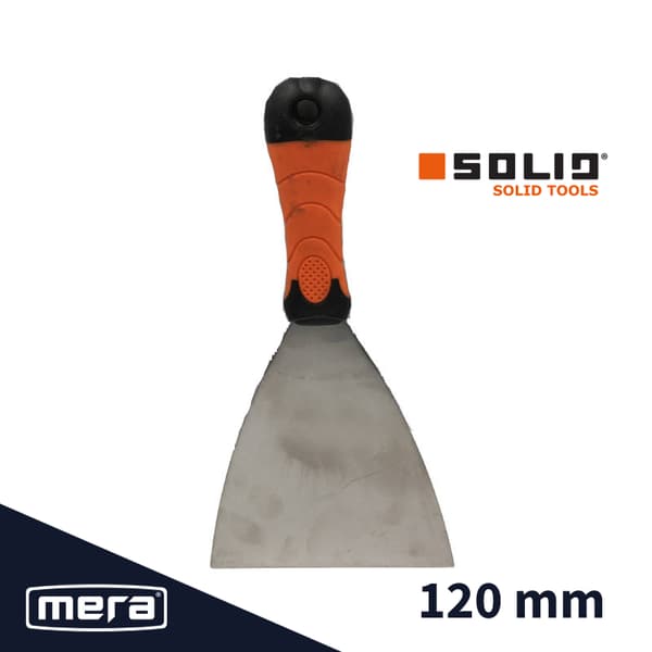 Massiv rustfri stålspatel, slebet, 120 mm