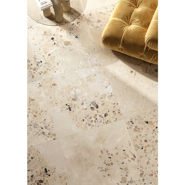 Fioranese I Cocci Siciliani Sabbia vägg- och golvkakel matt 90x90 9 mm stenimitation beige
