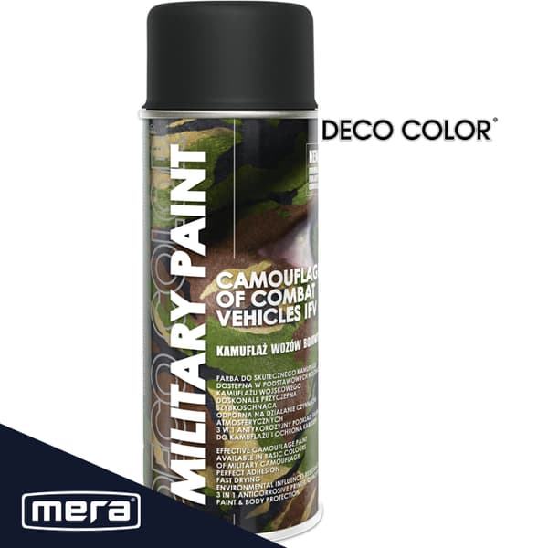 Spray Deco Color MILITÆR MALING RAL9021 flad sort 400ml 289021