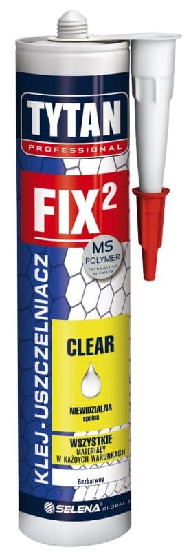 Tytan monteringslim FIX² CLEAR osynlig fog färglös 290 ml