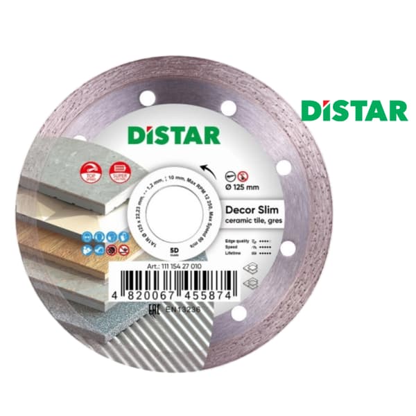 DISTRAKT Diamantskive 125mm DECOR SLIM