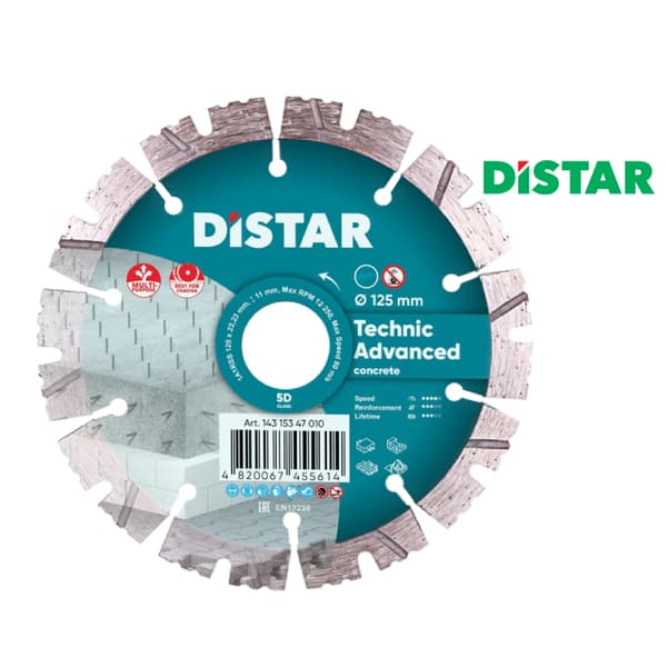 DISTRAKT Diamantskive 125mm TEKNISK AVANCERET