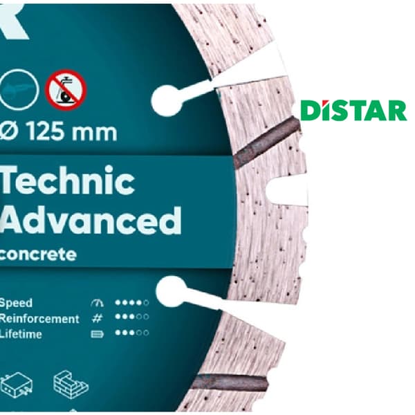 DISTRAKT Diamantskive 125mm TEKNISK AVANCERET