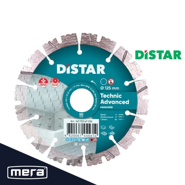 DISTRAKT Diamantskive 125mm TEKNISK AVANCERET