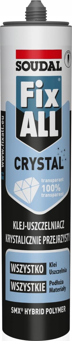 Soudal monteringslim tätningsmedel Fix ALL Crystal färglös 290 ml