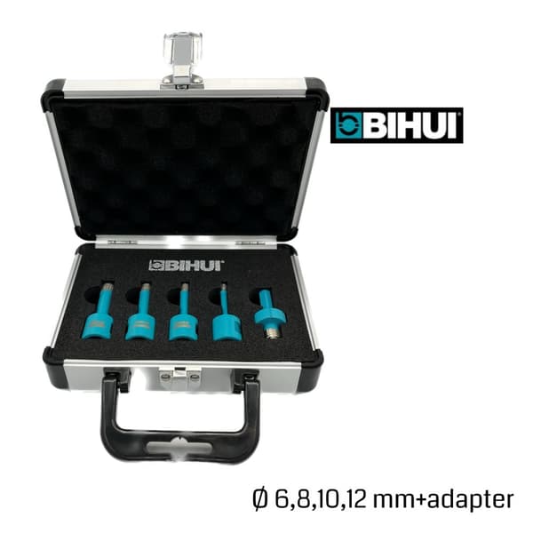 BIHUI borr - hålsågsset Turboborr 5st + fodral DBDMK5