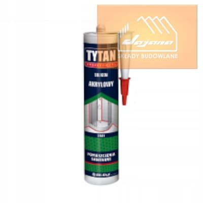 Tytan Silikon Akryl Professionell tätningsmedel 280 ml Vit Målningsbar