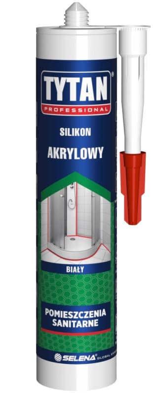 Tytan Silikon Akryl Professionell tätningsmedel 280 ml Vit Målningsbar