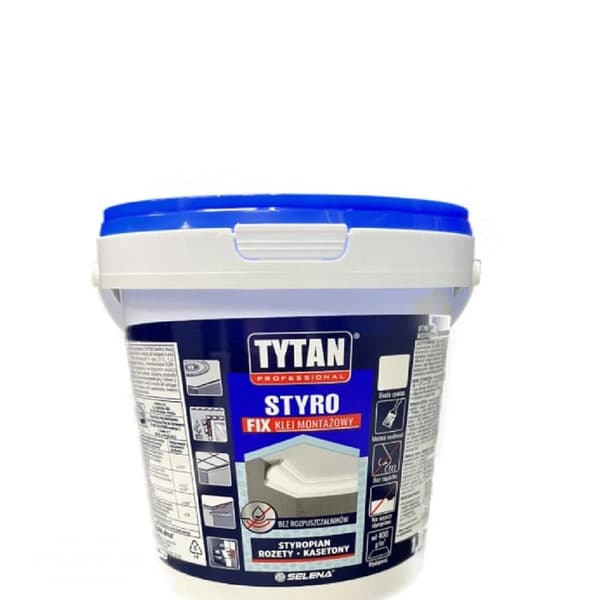 Tytan STYRO FIX montagelim til polystyren hvid 1,5kg