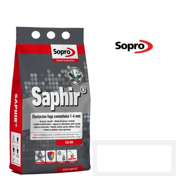 SOPRO SAPHIR 10 injekteringsbruk vit 2kg 1-6mm
