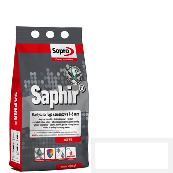 SOPRO SAPHIR 10 injekteringsbruk vit 2kg 1-6mm