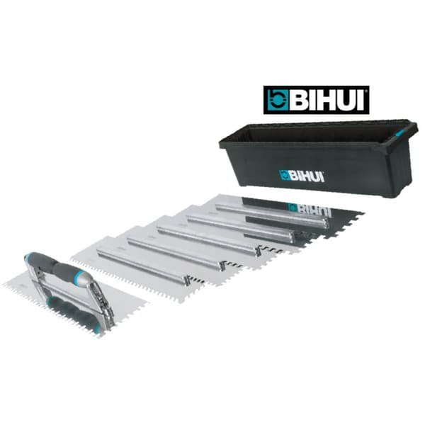 BIHUI Sæt med flisespartel i en aluminiumskasse - 15 stk. PTSJK15