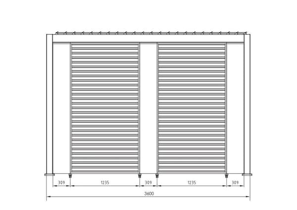 BOLZANO Vertikal takpanel Roma 123,5 cm antracit