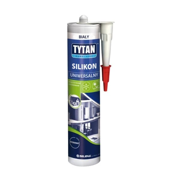 Tytan universal silikon Euro-Line vit 280 ml