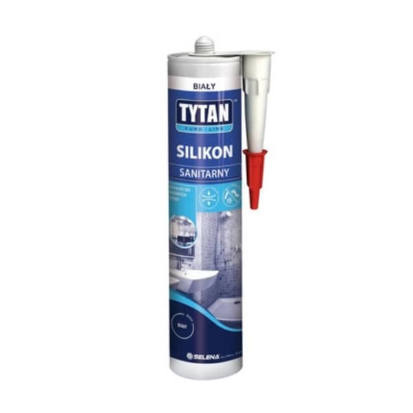 Sanitetssilikon vit EURO-LINE 280ml Tytan