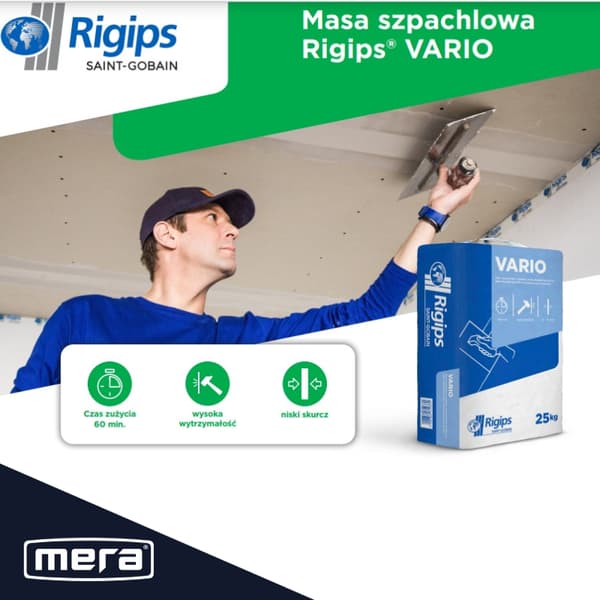 Rigips Vario fogmassa för gipsskivor 5kg