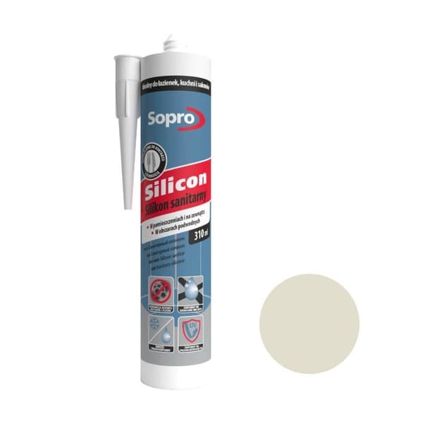 Sopro sanitetssilikone sølvgrå (17) 310 ml