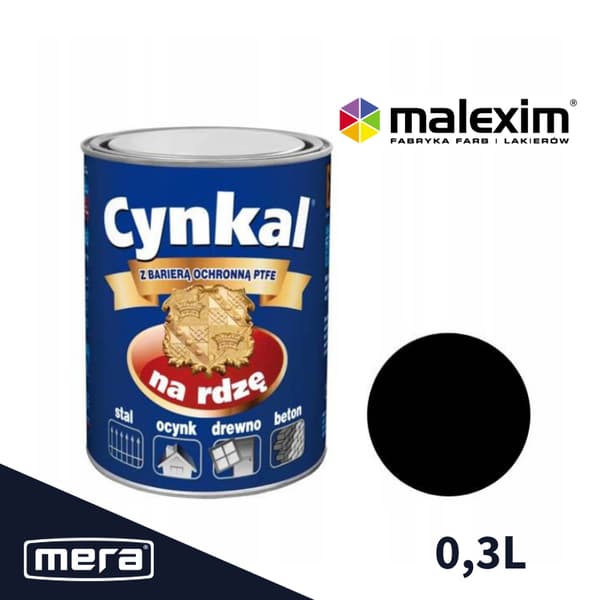ZINC svart 0,3L RAL 9005