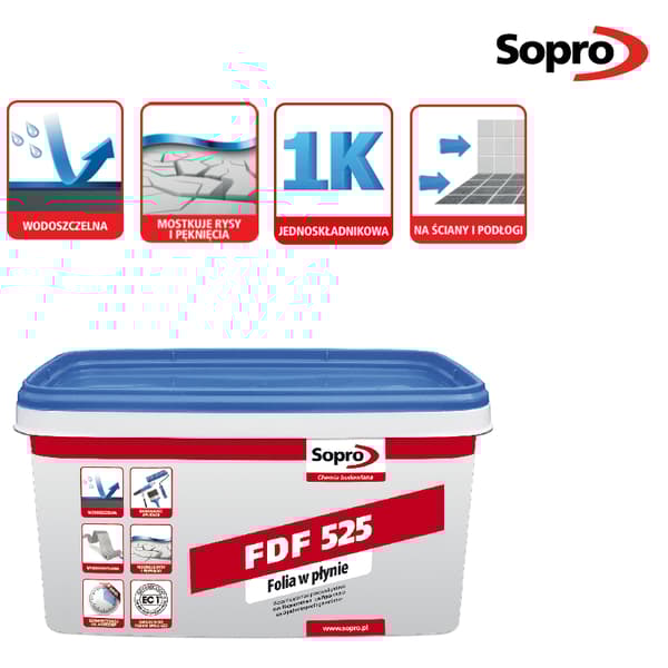 Sopro FDF 525 Mycket flexibel flytande tätningsfolie 3kg