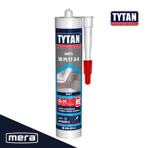 Hvid akryl til gipsplader 280ml Tytan