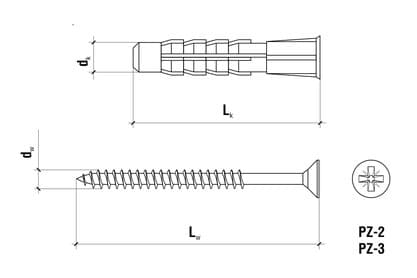KW 6 x 60 nylon (100)