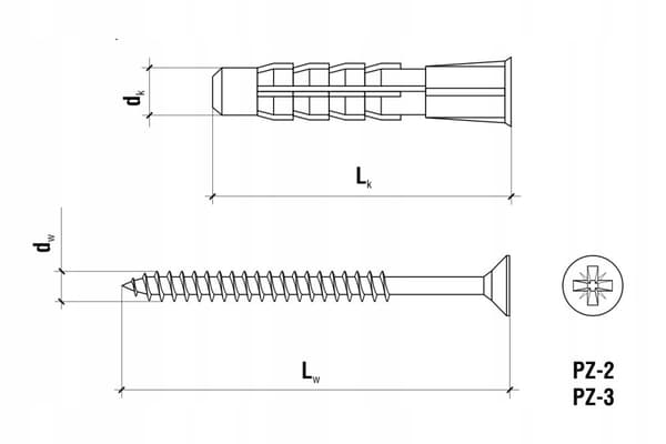 KW 8 x 60 nylon (100)
