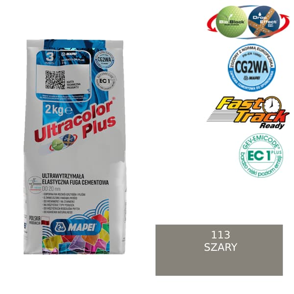MAPEI ULTRACOLOR PLUS FUGA - 113 harmaa 2kg