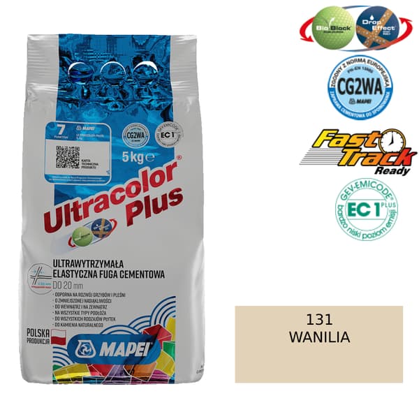 MAPEI ULTRACOLOR PLUS FUGA - 131 vanilje 5 kg