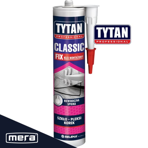 Tytan montagelim Classic FIX farveløs universal 290ml