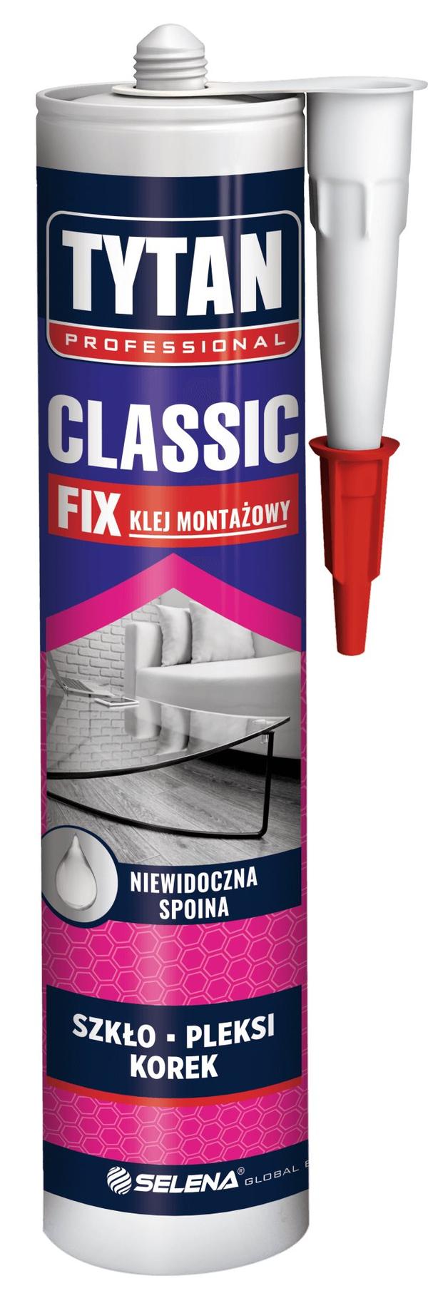 Tytan montagelim Classic FIX farveløs universal 290ml