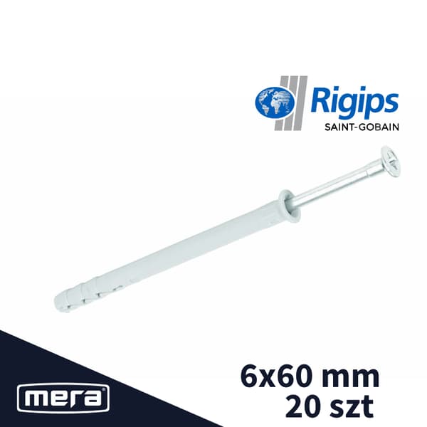 RIGIPS hammer-in pin med hætte 6x60mm 20stk