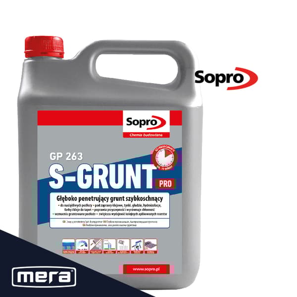 Sopro S-GRUNT PRO GP 263 - Syvälle tunkeutuva nopeasti kuivuva pohjamaali 4kg